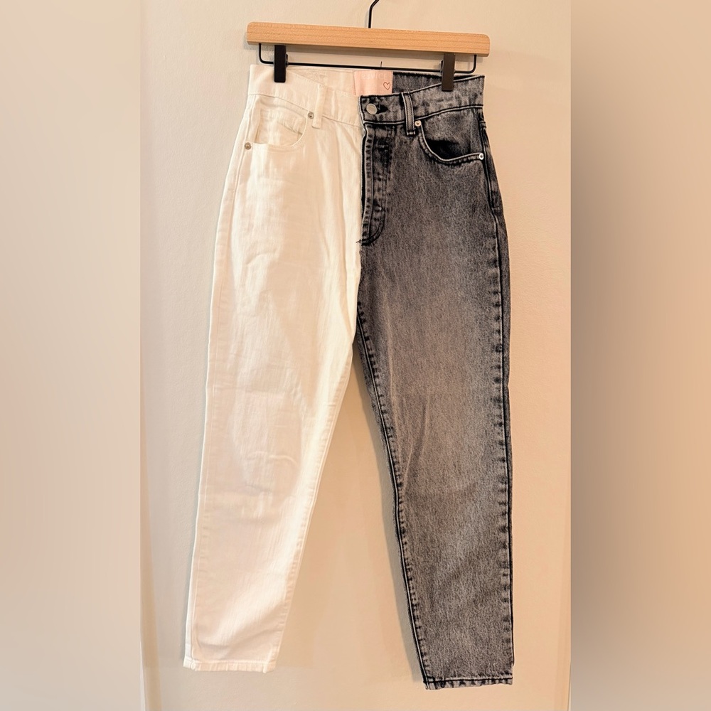 Revice True Love Checkmate Two-Tone Black and White Women Jeans - Size 27